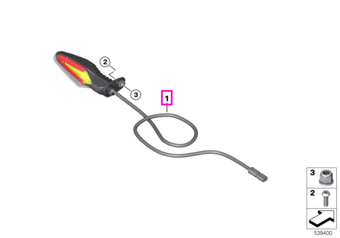 Semnalizator multifunctional LED - BMW Motorrad K50 (R 1250 GS), KR3 (R 12)