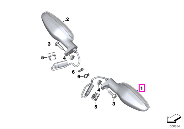 Semnalizator multifunctional, stanga - BMW Motorrad K34 (R 18, R 18 Classic) - tip motor A70