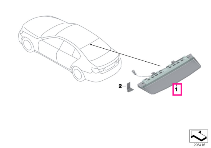 Lampa stop aditionala - BMW Seria 7 F01 F02 F04 - fara parasolar