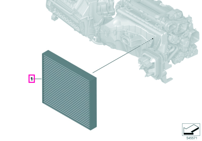 Microfiltru carbune activ, habitaclu - BMW X3 G45, X3L G48