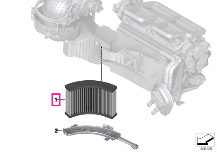 Filtru polen habitaclu - BMW Seria 1 F20 F21, Seria 2 F22 F23 F87M2, Seria 3 F30 F31 F34 F35 F80M3, Seria 4 F32 F33 F36 F82M4 F83M4
