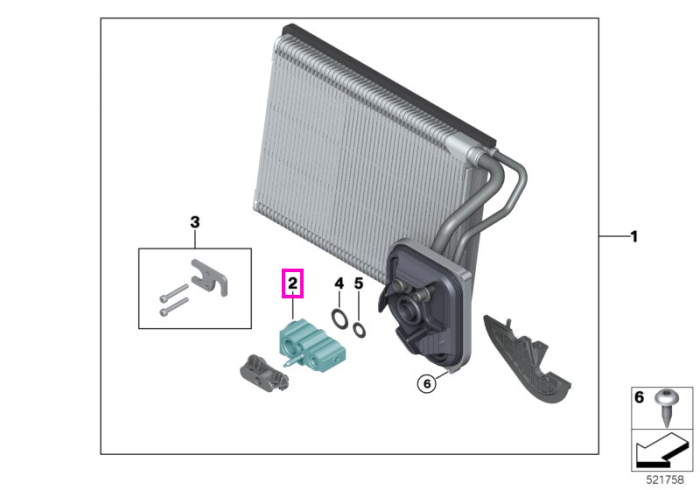 Electrovalva debit agent frigorific (R1234YF), sistem climatizare - BMW Seria 3 G20 G21, i3L G28, i4 G26, iX3 G08, X3 G01