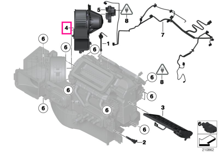 Ventilator habitaclu - BMW X5 F15 F85 M, X6 F16 F86 M