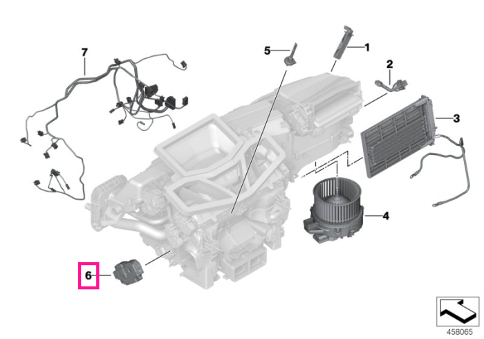 Actuator electric sistem climatizare - BMW Seria 1, Seria 2, Seria 3, Seria 4, Seria 5, Seria 6, Seria 7, Seria 8, i3, i4, iX3, X1, X3, X4, X5, X6, X7, XM, Z4 - Mini Cabrio F57, Clubman F54, Countryman F60, F55, F56
