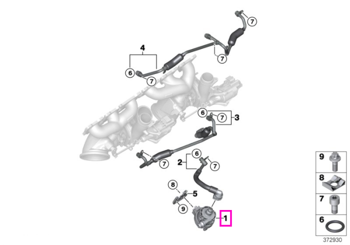 Pompa apa auxiliara - BMW Seria 2 F87 M2, Seria 3 G20 G21 F80 M3, Seria 4 G26 F82 F83 M4 - Mini Cabrio F57, F56