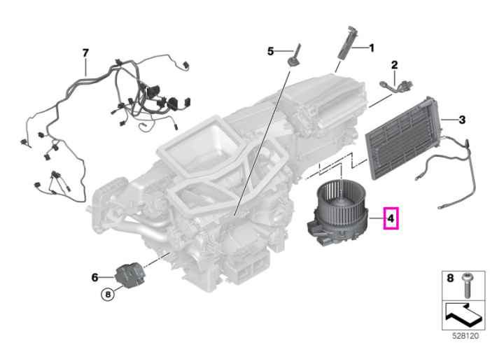 Ventilator habitaclu - BMW X5 G05 F95 M, X6 G06 F96 M, X7 G07, XM G09