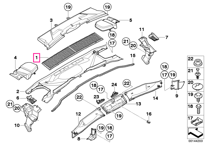 Filtru polen habitaclu - BMW Seria 1 E81 E82 E87 E88, Seria 3 E91 E92 E92 E93, X1 E84