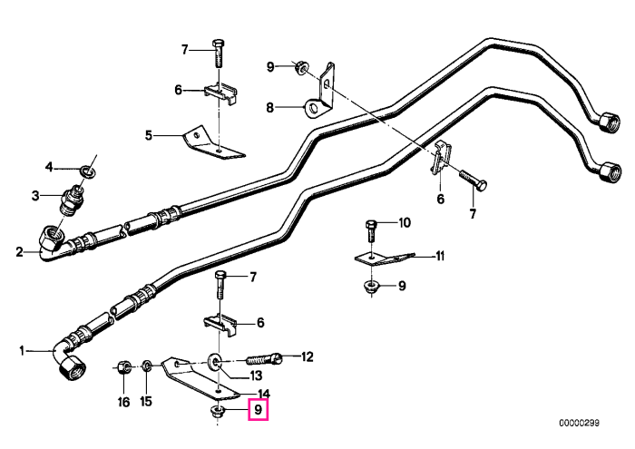 Piuliță hexagonală autoblocantă M6 - BMW