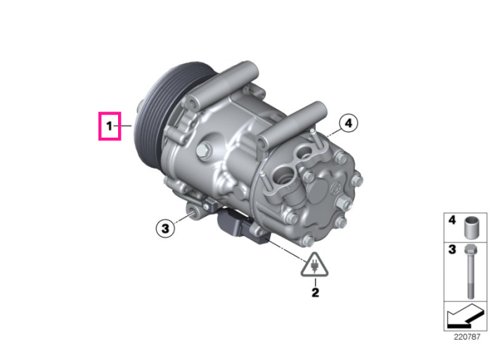 Compresor aer conditionat - Mini Cabrio R57, Clubman R55, Coutryman R60, Coupe R58, Paceman R61, Roadster R59, R56