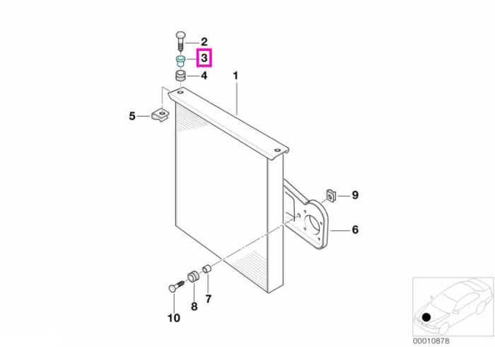 Distantier condensator aer conditionat - BMW Seria 3 E36, Z3 E36