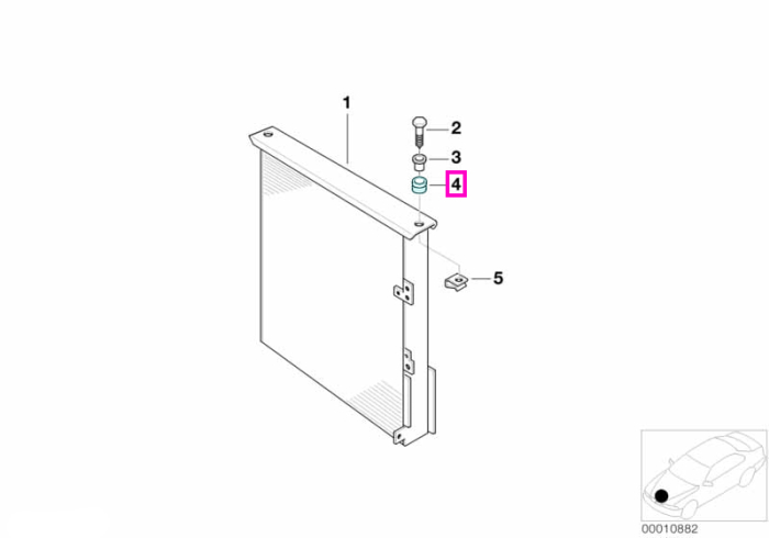 Bucsa etansare condensator aer conditionat - BMW Seria 3 E36, Z3 E36