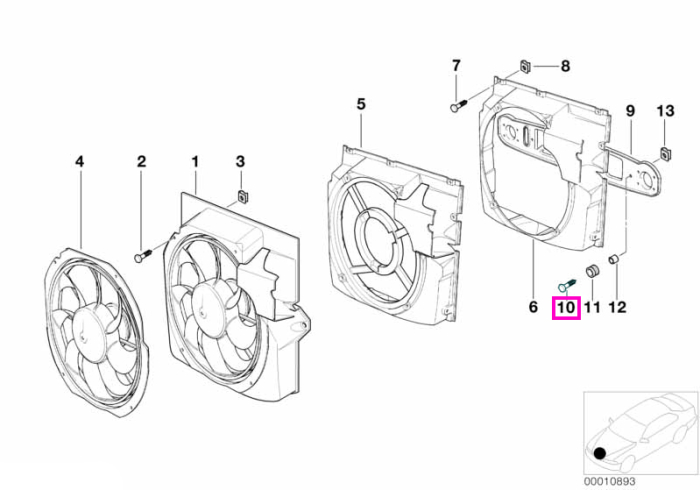 Surub autofiletant 6,3×26 - BMW Seria 3 E36, Z3 E36