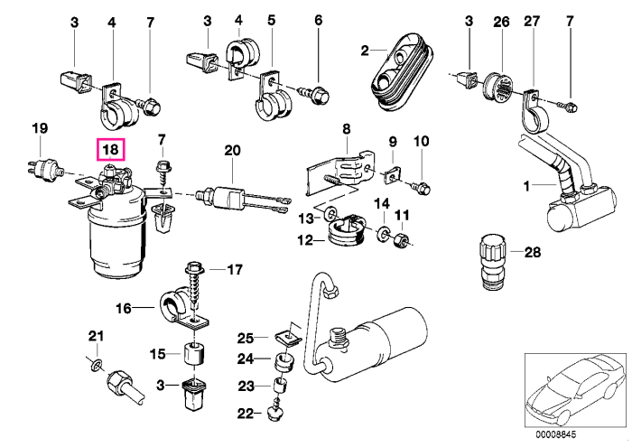 Filtru uscare aer conditionat - BMW Seria 3 E30