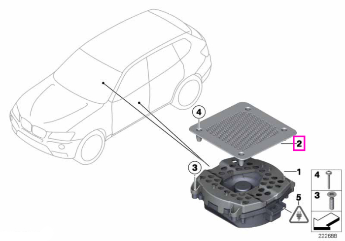 Grila difuzor central - BMW X3 F25