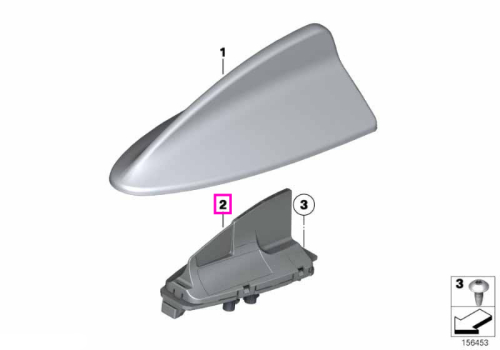 Modul antena de plafon - BMW Seria 1 F40, Seria 2 F45 F46, Seria 3 G21, Seria 5 G31, Seria 6 G32, X1 F48 F49, X2 F39, X3 G01 G08 F97 M, X4 F26 G02 F98 M, X5 F15 G05 F85 M, X6 F16 F86 M, X7 G07