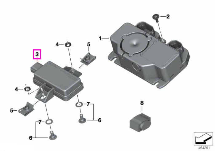 Unitate de comanda RDC II, monitorizare presiune pneuri - BMW Motorrad K18, K19, K48, K50, K51, K52, K53, K54, K61, K63, K67, K69, K80, K81, K82, K83, K84