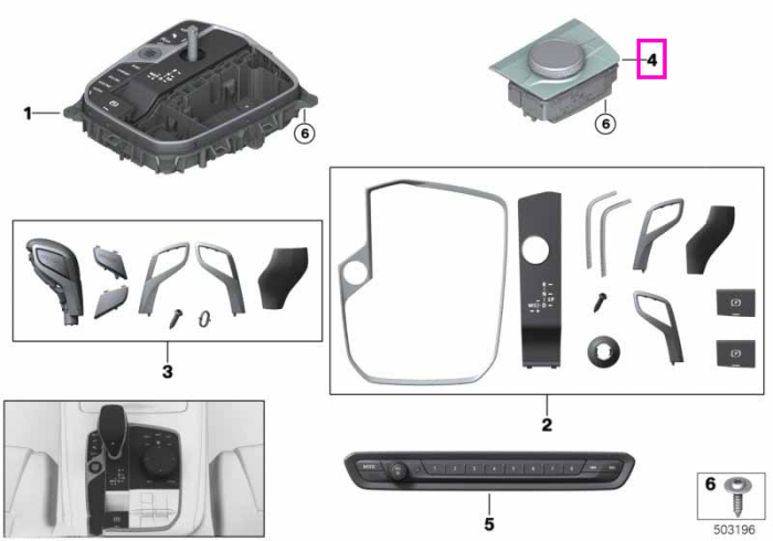 Panou control, consola centrala, sticla - BMW Seria 8 G14 G15 G16, X5 G05 G18 F95 M, X6 G06 F96 M, X7 G07
