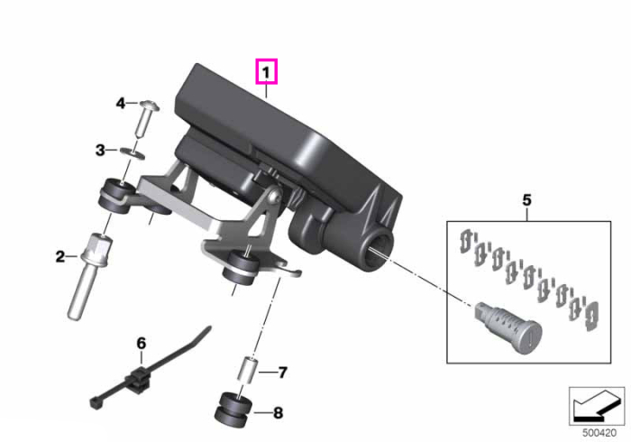Set pregatire navigatie - BMW Motorrad K80 (F 750 GS, F 800 GS), K81 (F 850 GS, F 900 GS), K82 (F 850 GS Adv., F 900 GS Adv.), K83 (F 900 R)