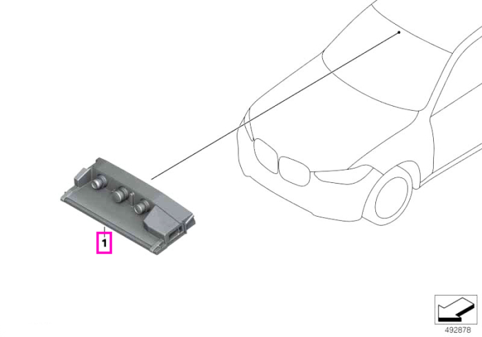 Camera frontala KAFAS - BMW Seria 3 G20 G21 G28 80 G81 M3, Seria 4 G22 G23 G26 G82 G83 M4, Seria 5 G30 G31 F90 M5, Seria 6 G32, Seria 7 G11 G12, Seria 8 G14 G15 G16 F91 F92 F93 M8, i3L G28, i4 G26, iX3 G08, X3 G01 G08 F97 M, X4 G02 F98 M, X5 G05, X6 G06