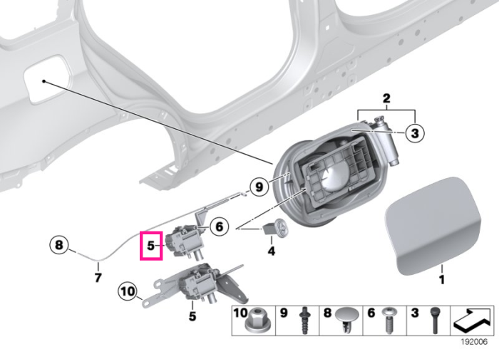Actuator clapeta alimentare combustibil - BMW X6 E71 E72