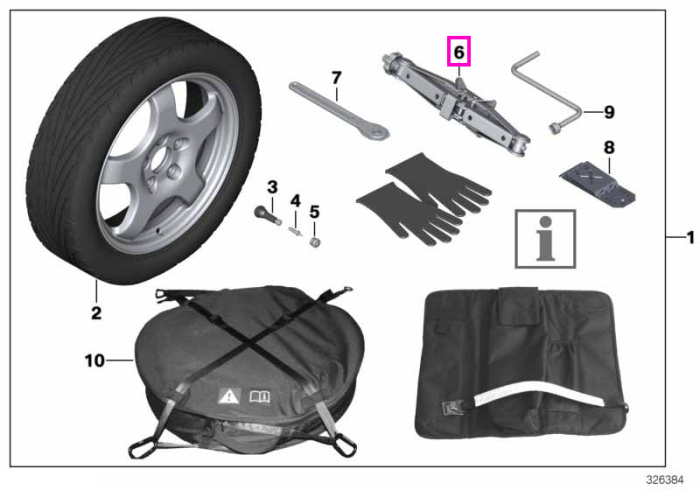 Cric auto, tip foarfeca - BMW Seria 1 E82 E88, Seria 2 F46, Seria 3 E90 E91 E92 E93 F34, Seria 5 F07 F10 F11, Seria 6 F12 F13, Seria 7 F01 F02, X1 F48 - Mini Countryman F60