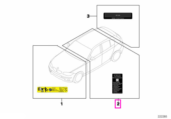 Emblema detalii remorcare - BMW - Mini