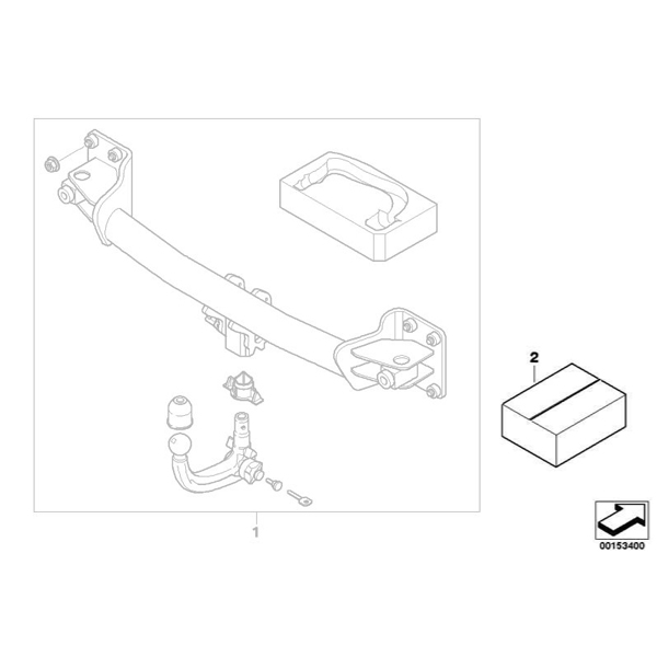 Retrofit kit elemente electrice aditionale pentru carlig de remorcare detasabil - BMW X5 E70