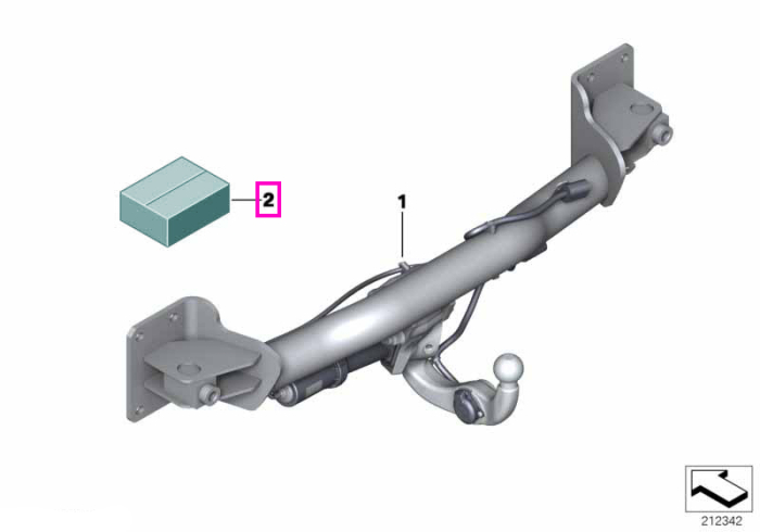 Kit retrofit componente electrice suplimentare carlig remorcare pivotant - BMW X5 F15 F85 M, X6 F16 F86 M