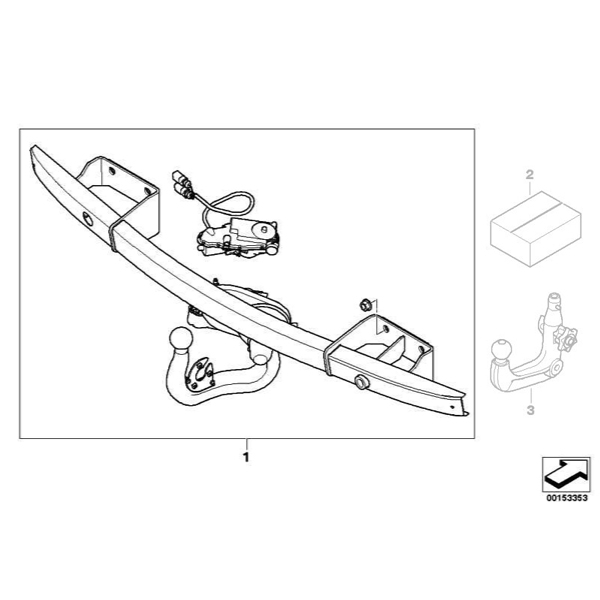 Carlig remorcare detasabil - BMW Seria 3 E90, E91