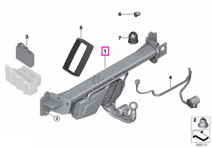 Kit carlig remorcare pivotant electric - BMW X3 F25, X4 F26