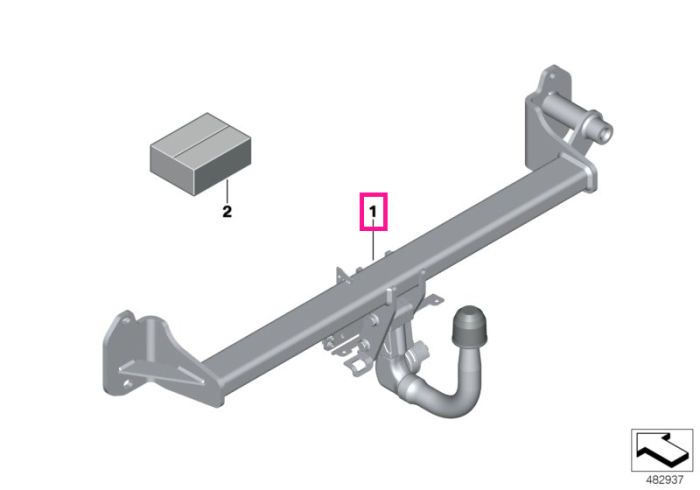 Scdel. of tow.hitch+detach.ball head - BMW