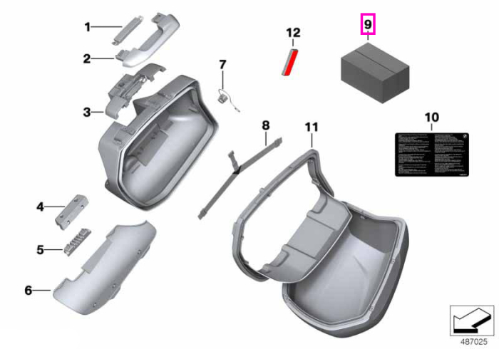 Set de elemente de fixare - BMW Motorrad K29, K40, K43, K49, K53, K54, K71, K73, K84