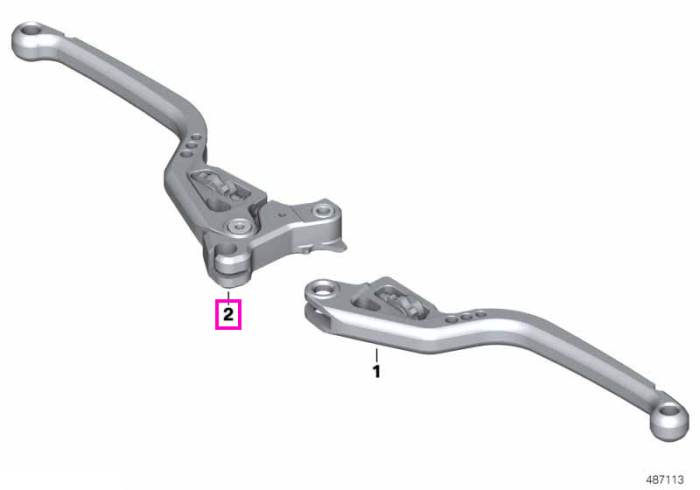 Maneta frana HP, CNC, reglabila - BMW Motorrad K25 (HP), K25 (R 1200 GS), K25 (R 1200 GS Adventure), K27 (R 1200 R), K29 (R 1200 S, HP2 Sport), K73 (F 800 R)