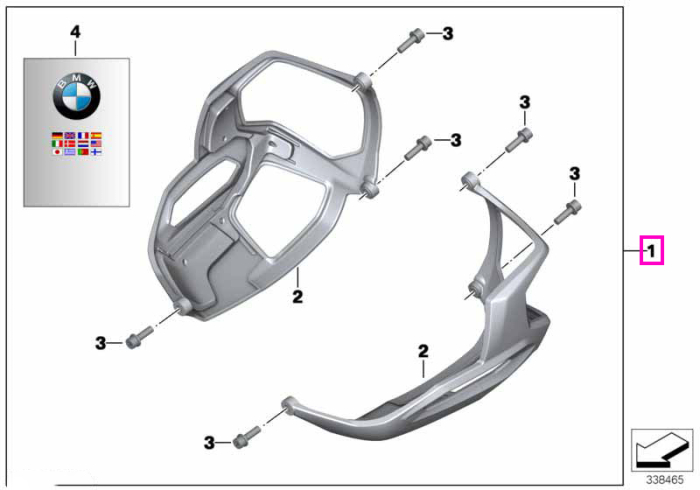 Set protectie capac chiulasa, plastic - BMW Motorrad K21 (R nineT), K22 (R nineT Pure), K23 (R nineT Scrambler), K25 (R 1200 GS), K26 (R 900 RT, R 1200 RT), K27 (R 1200 R), K32 (R nineT Racer), K33 (R nineT Urban G/S)