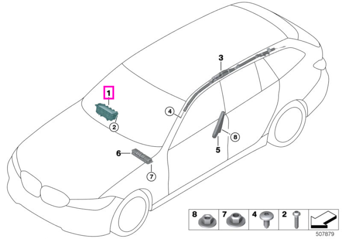 Modul airbag pasager - BMW Seria 3 G20 G21 G80 M3, Seria 4 G22 G23 G26 G82 M4