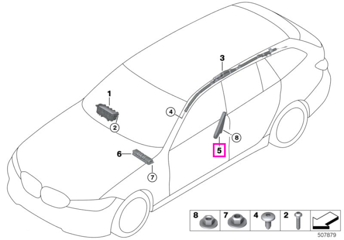  Airbag lateral scaun fata dreapta - BMW Seria 3 G20 G21 G80 G81 M3, Seria 4 G26, i4 G26	