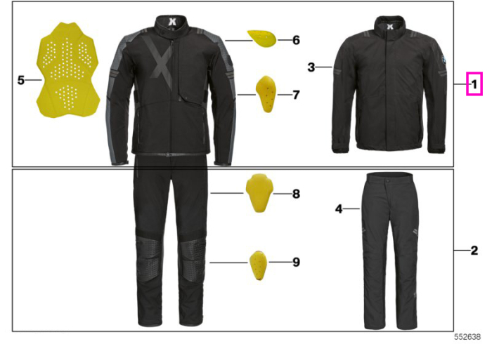 Geaca moto Pace, barbat, neagra - BMW Motorrad - marime 50