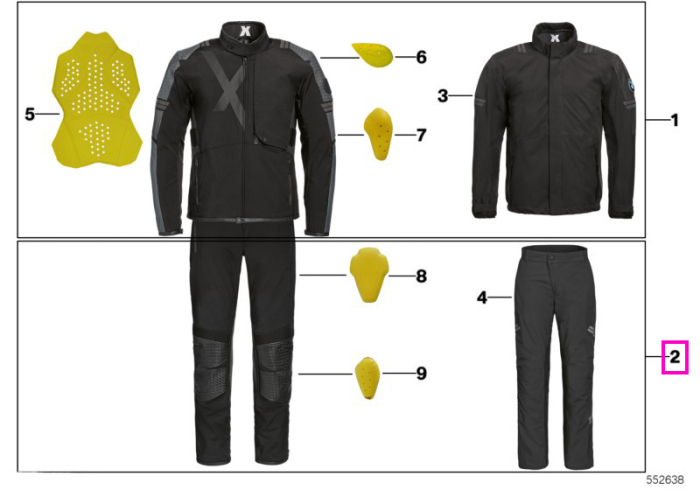 Pantaloni moto Pace, barbat, negri - BMW Motorrad - marime 28