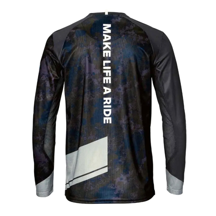 Bluza functionala maneca lunga GS, unisex, neagra cu imprimeu camuflaj - BMW Motorrad - marime XXL