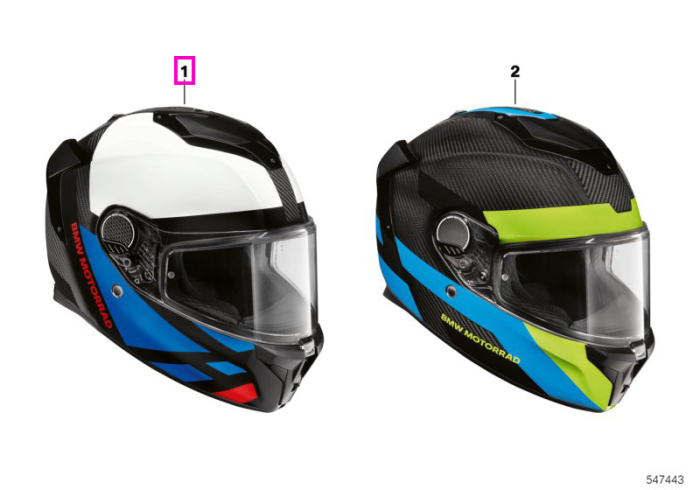 Casca integrala moto Xomo Carbon, design Vortex, marime 63 (XXL) - BMW Motorrad