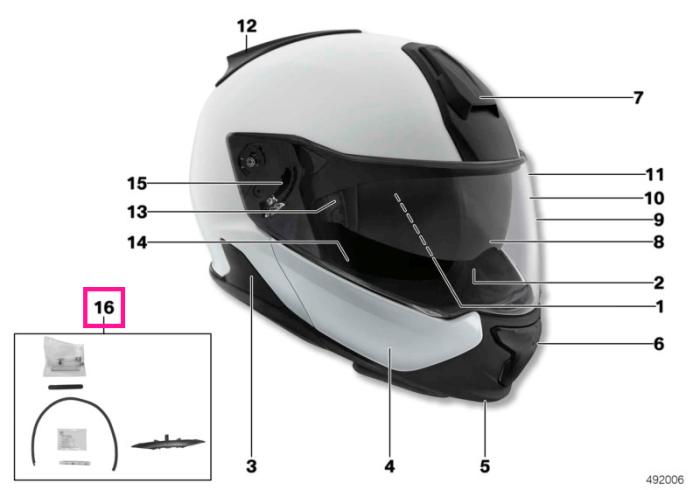 Kit garnituri etansare pentru casca System 7 - BMW Motorrad