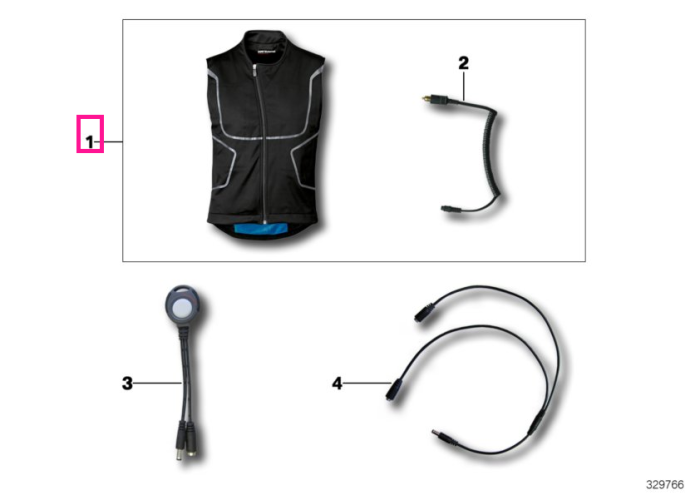 Vesta moto incalzita HeatUp, unisex, neagra - BMW Motorrad - marime XXL