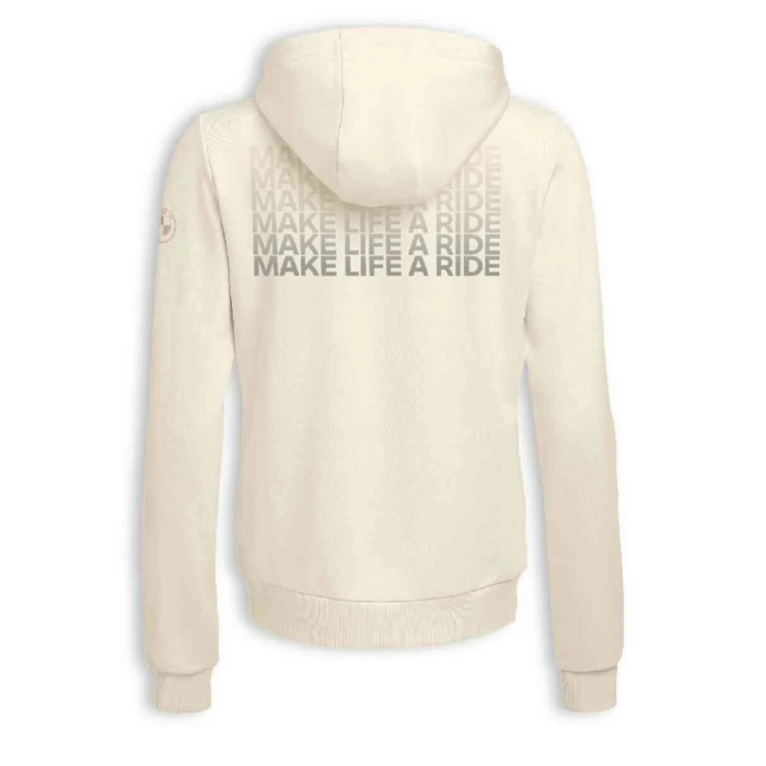 Hanorac Make Life a Ride, dama, alb-crem - BMW Motorrad - marime XS