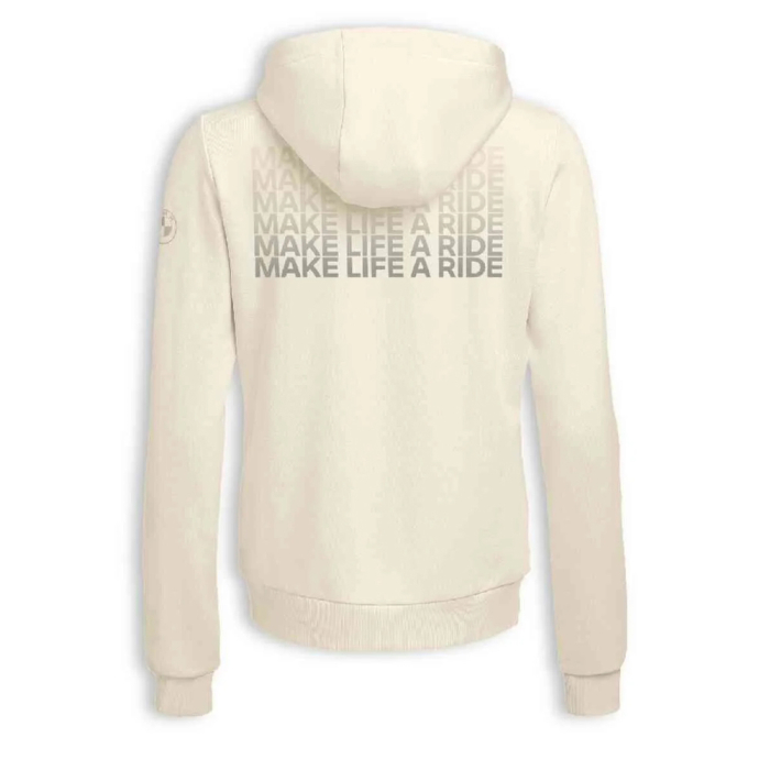 Hanorac Make Life a Ride, dama, alb-crem - BMW Motorrad - marime S