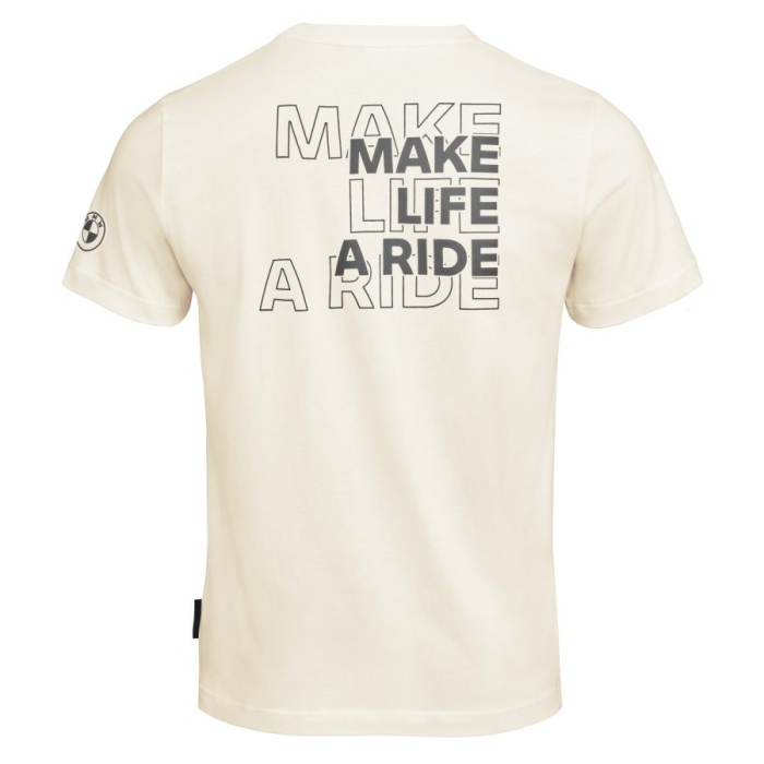 Tricou Make Life a Ride Logo, barbat, alb - BMW Motorrad - marime L