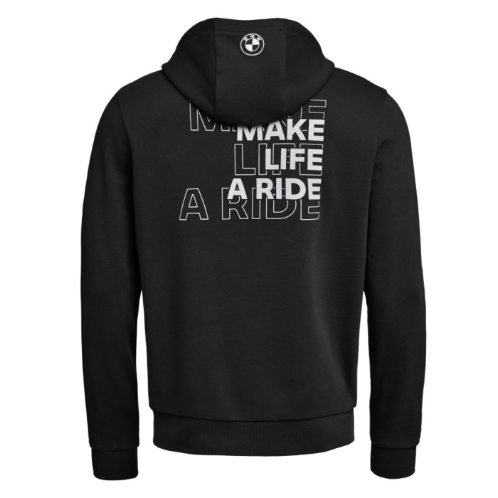 Hanorac cu fermoar Make Life a Ride, barbat, negru - BMW Motorrad - marime L