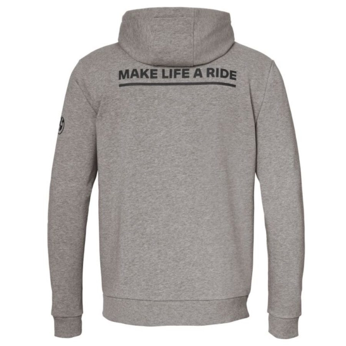 Hanorac cu fermoar Make Life a Ride, barbat, gri - BMW Motorrad - marime XL