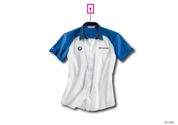 Camasa maneca scurta Logo, barbat, alba cu albastru, bumbac - BMW Motorrad - marime XL