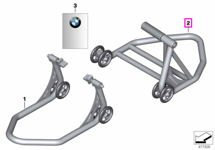 Stand service spate - BMW Motorrad K40 K43 K50 K51 K52 K53 K54 (K 1200 S/R, K 1300 S/R, R 1200 GS/Adventure, R 1250 GS/Adventure, S 1000 R/RR/XR)