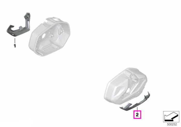Tampon protectie capac chiulasa, negru, stanga - BMW Motorrad K50 (R 1250 GS), K51 (R 1250 GS Adv.), K52 (R 1250 RT), K53 (R 1250 R), K54 (R 1250 RS) - tip motor A74